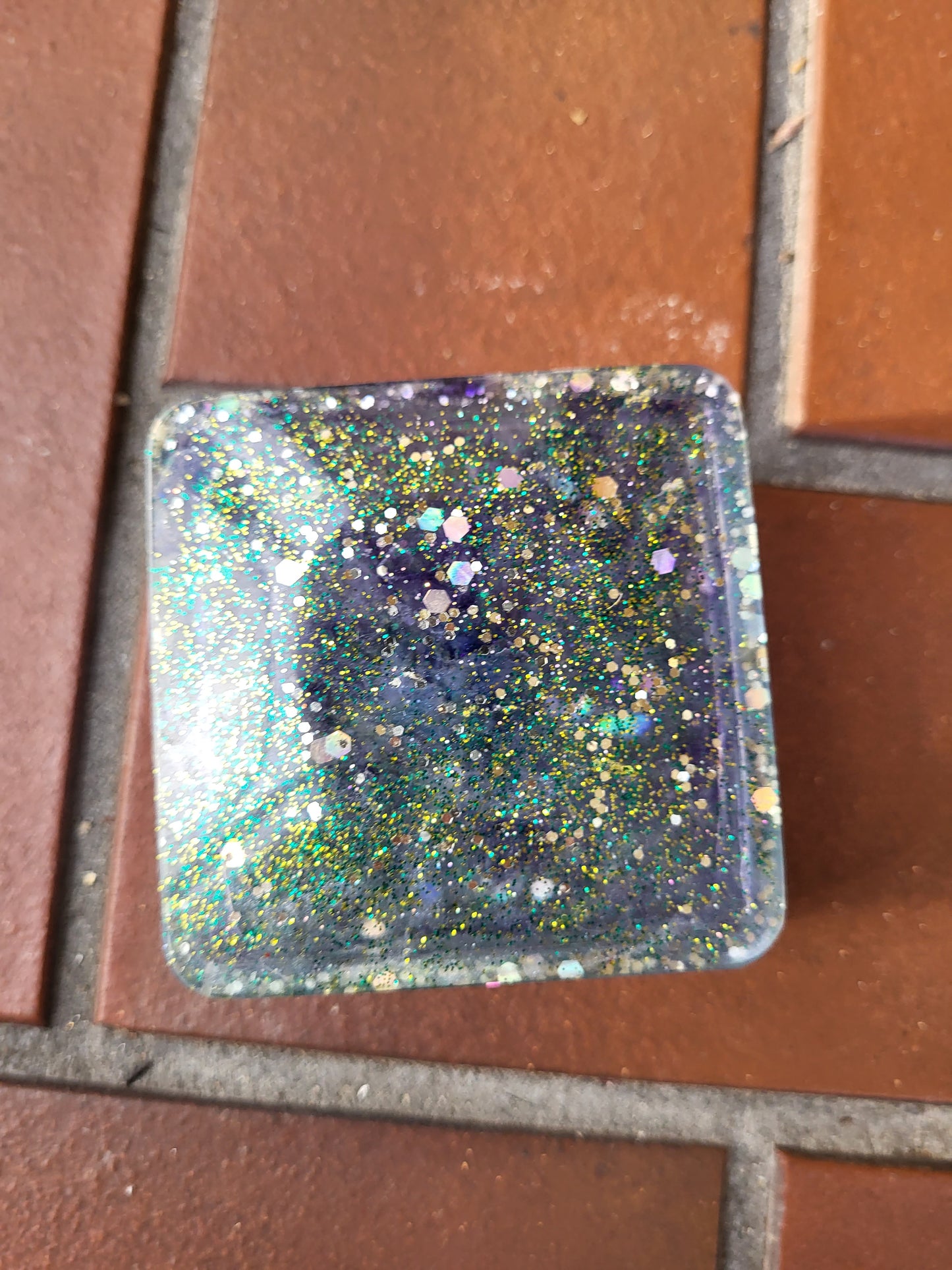 Sparkly Blue Trinket Box With Lid