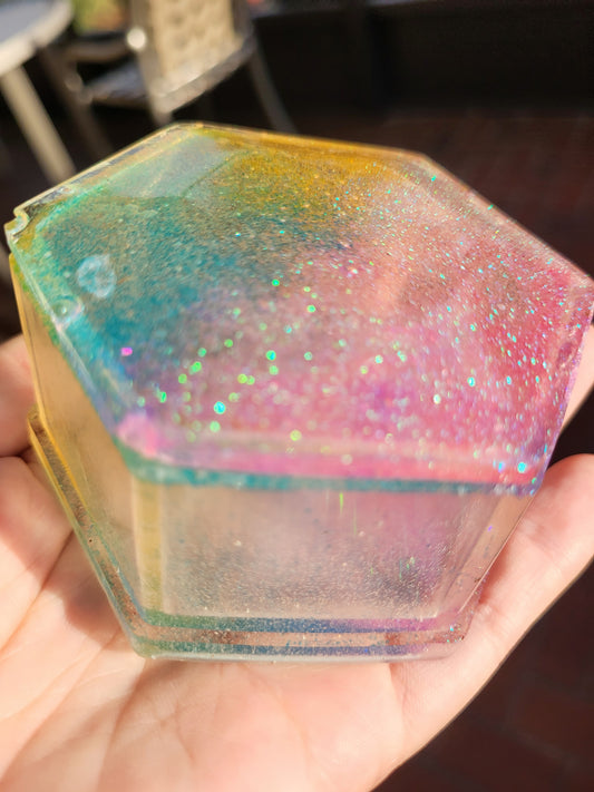 Rainbow Hexagon Box