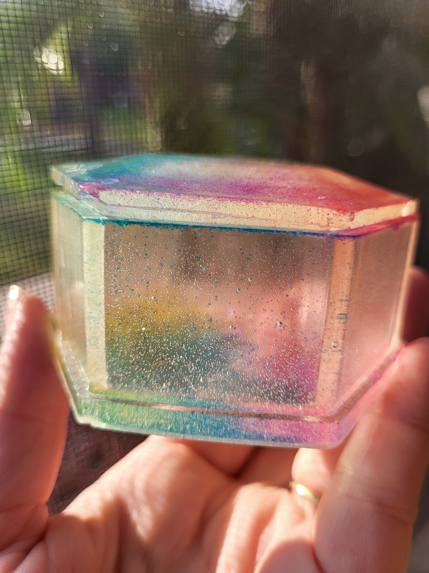 Rainbow Hexagon Box