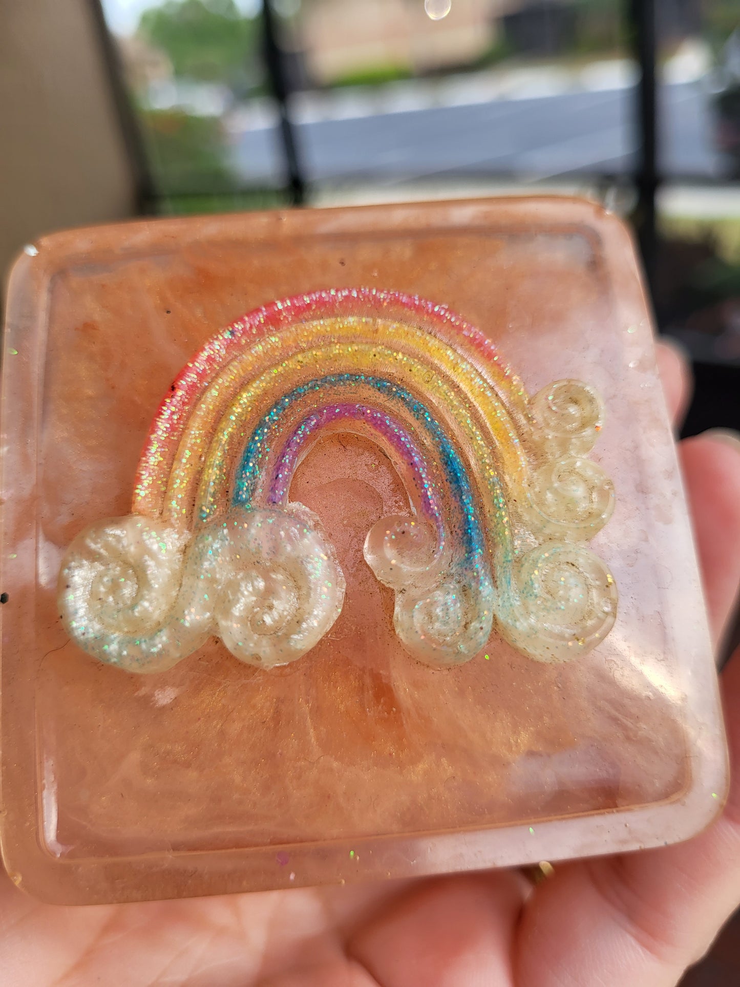 Beautiful Peach Rainbow Box