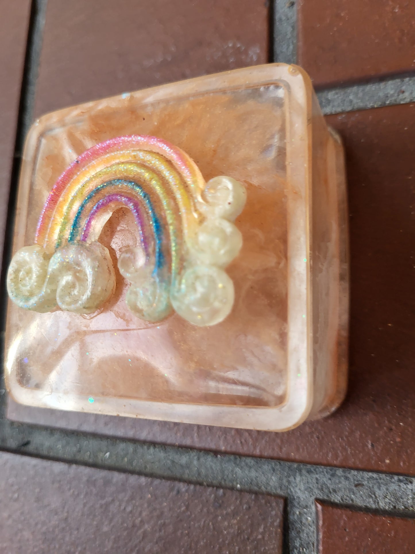 Beautiful Peach Rainbow Box