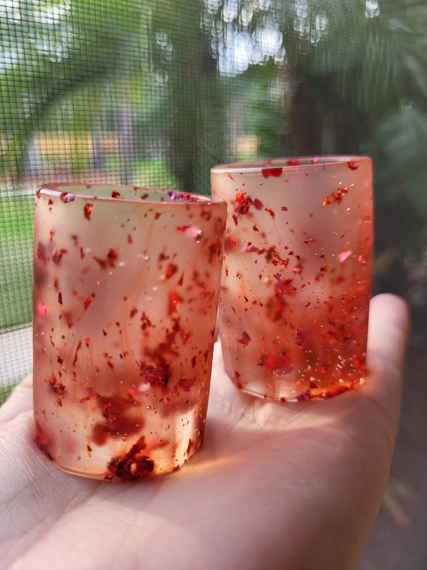 Red Mini Shot Glasses Set of 2