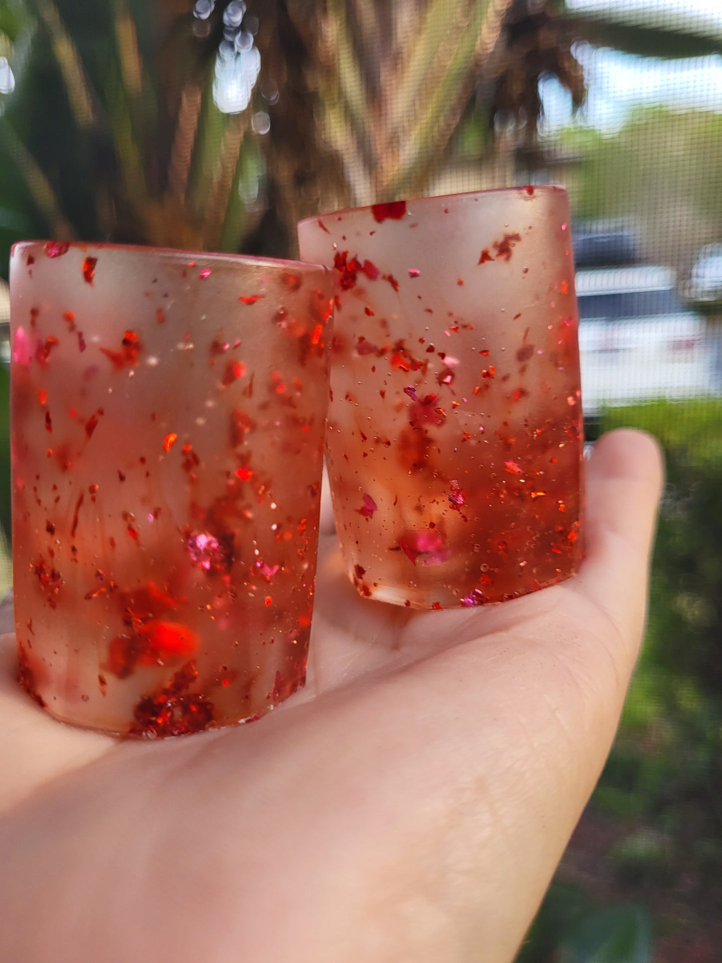 Red Mini Shot Glasses Set of 2