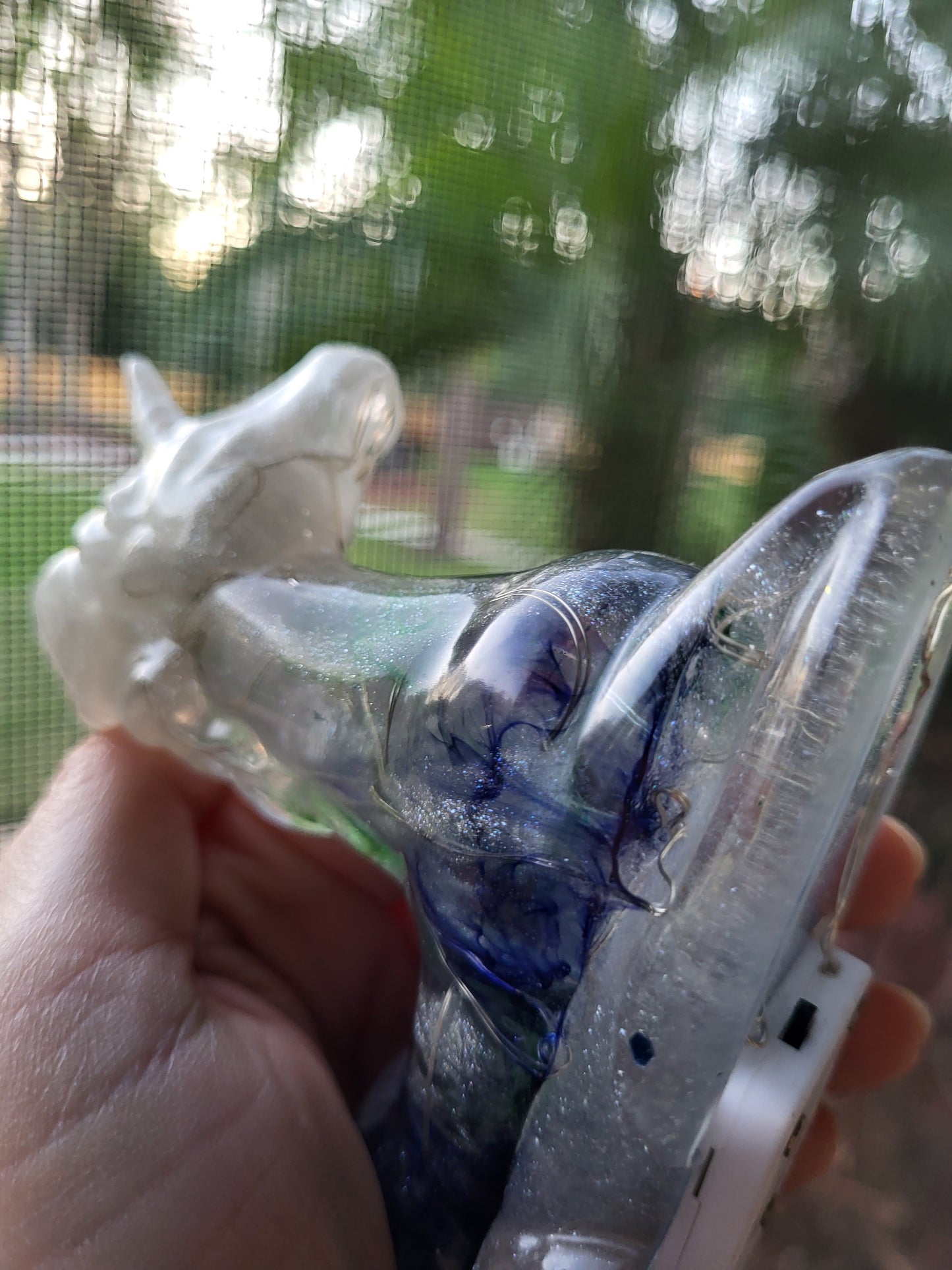 White Blue and Green Unicorn Nightlight