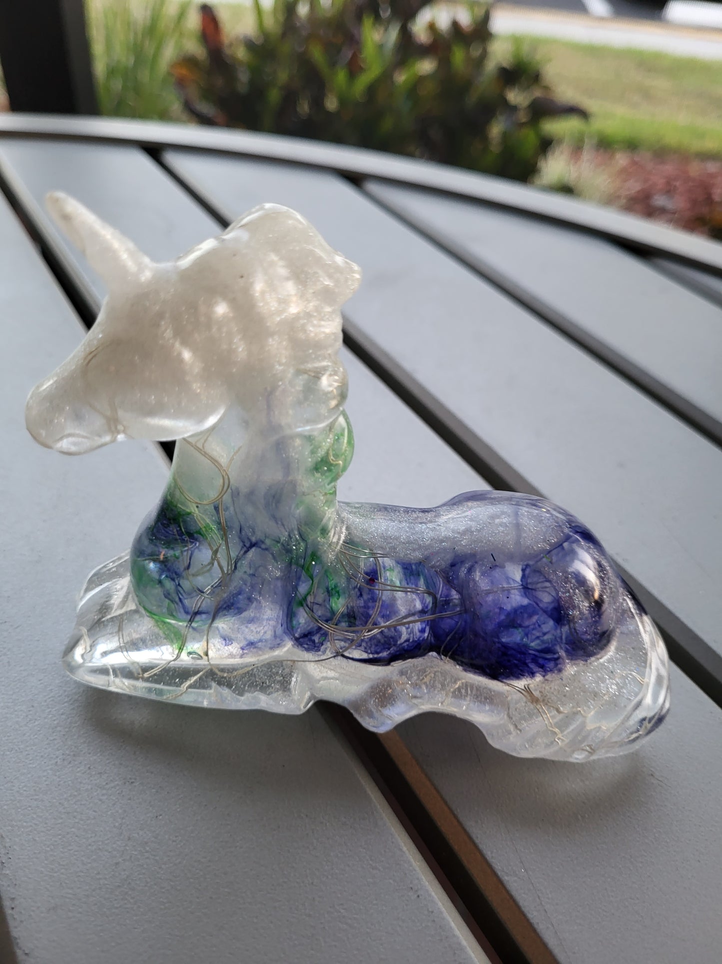 White Blue and Green Unicorn Nightlight