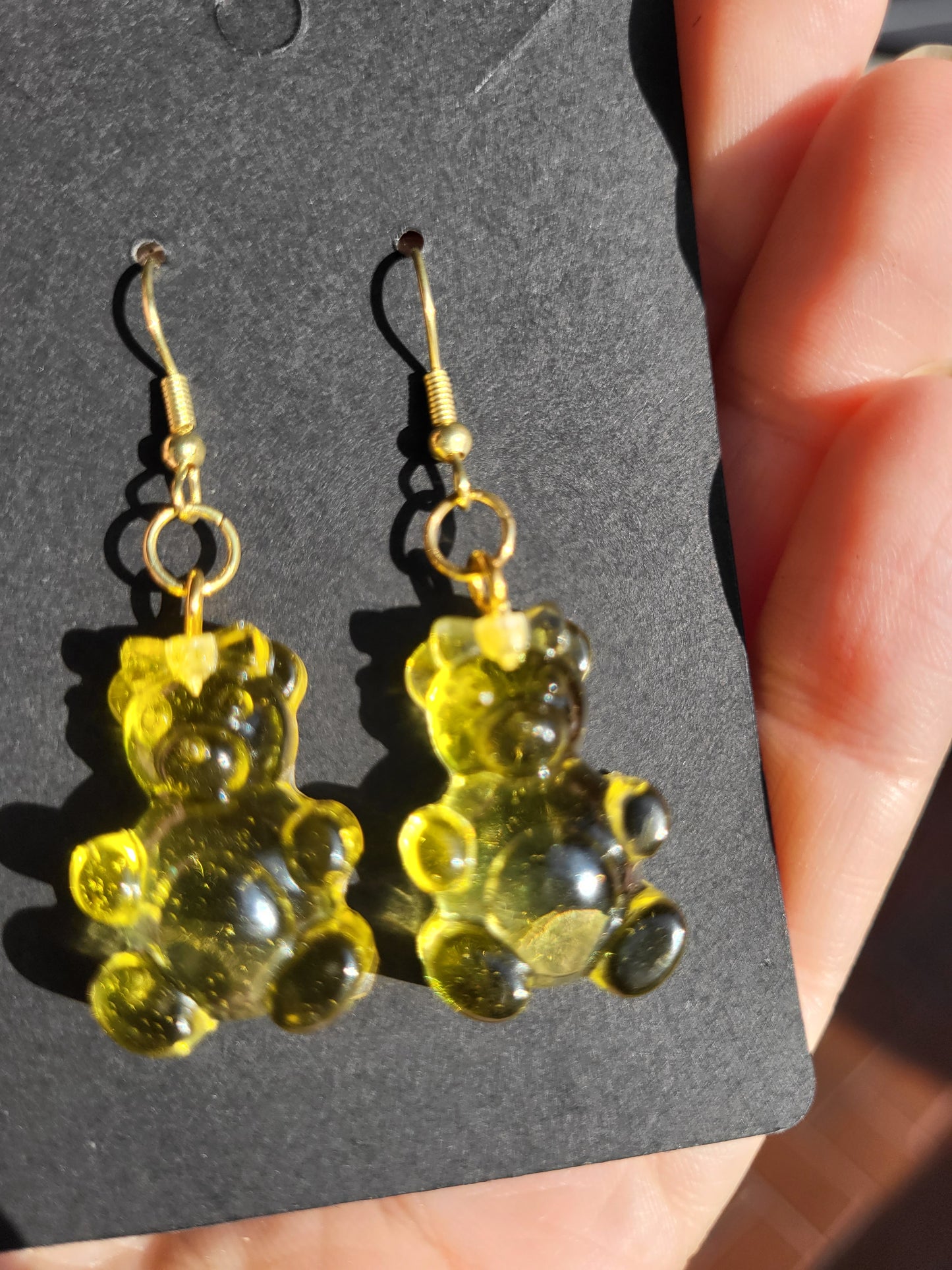 Yellow "Gummy Bear" Earrings