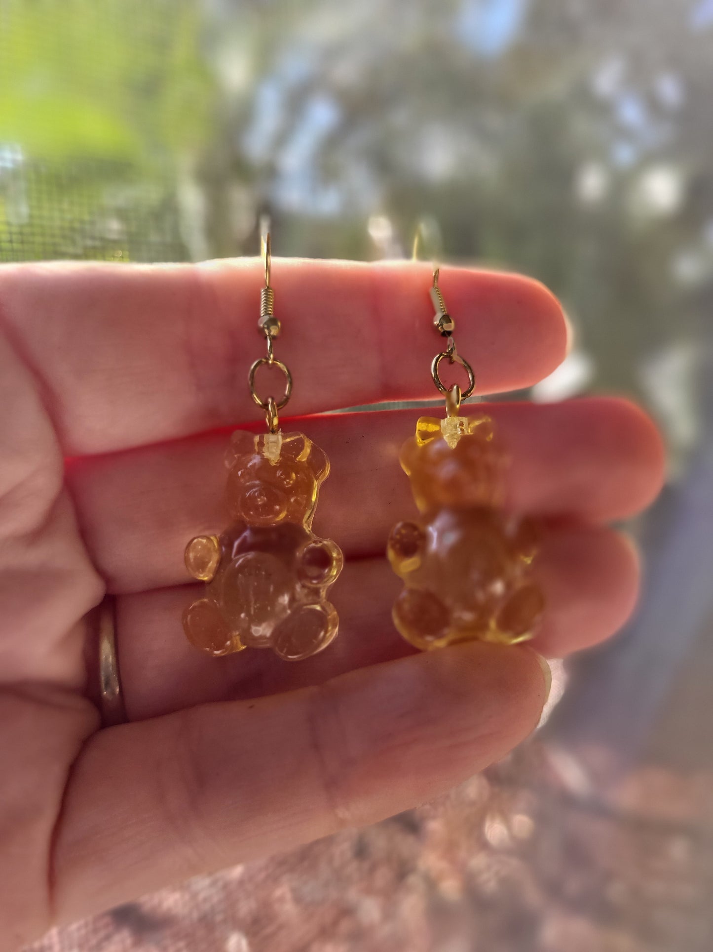 Yellow "Gummy Bear" Earrings