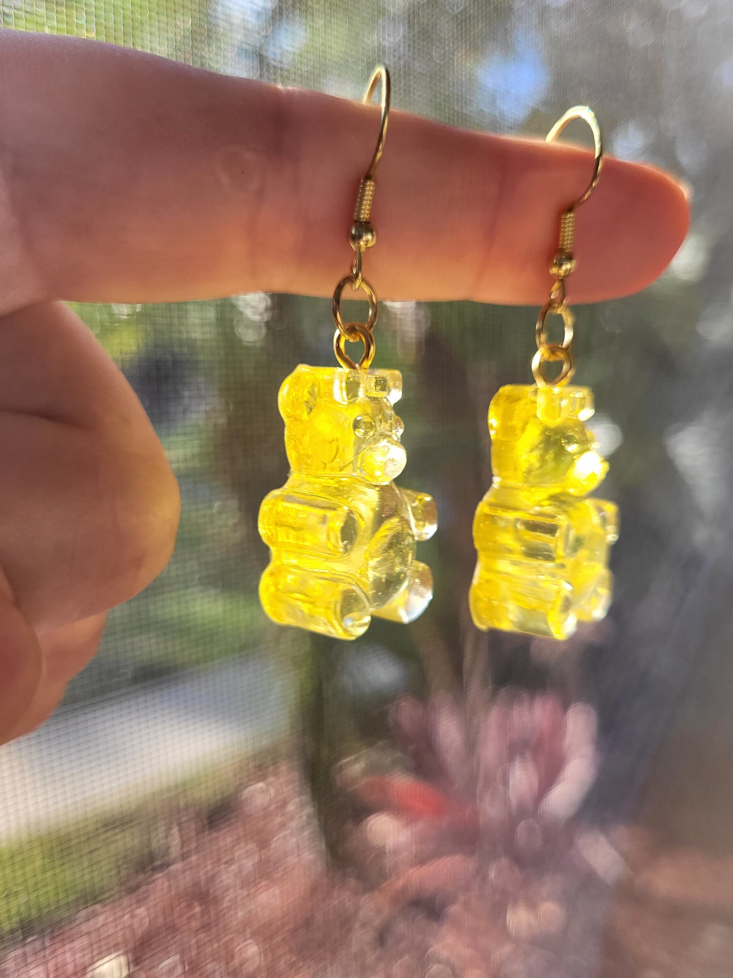 Yellow "Gummy Bear" Earrings