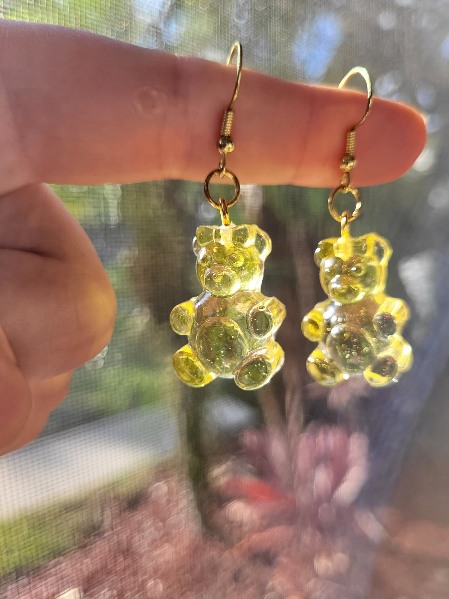 Yellow "Gummy Bear" Earrings