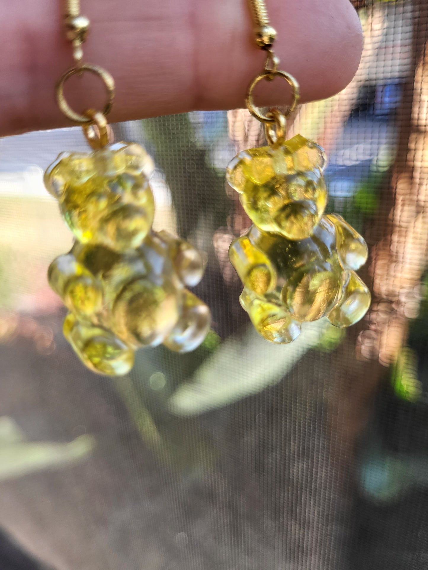 Yellow "Gummy Bear" Earrings