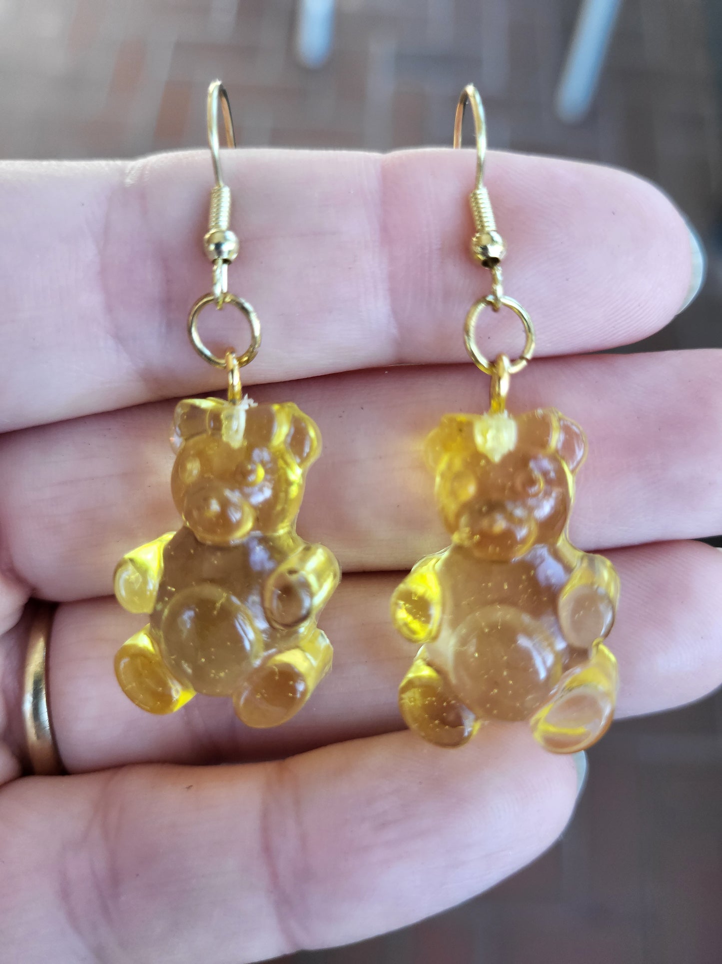 Yellow "Gummy Bear" Earrings