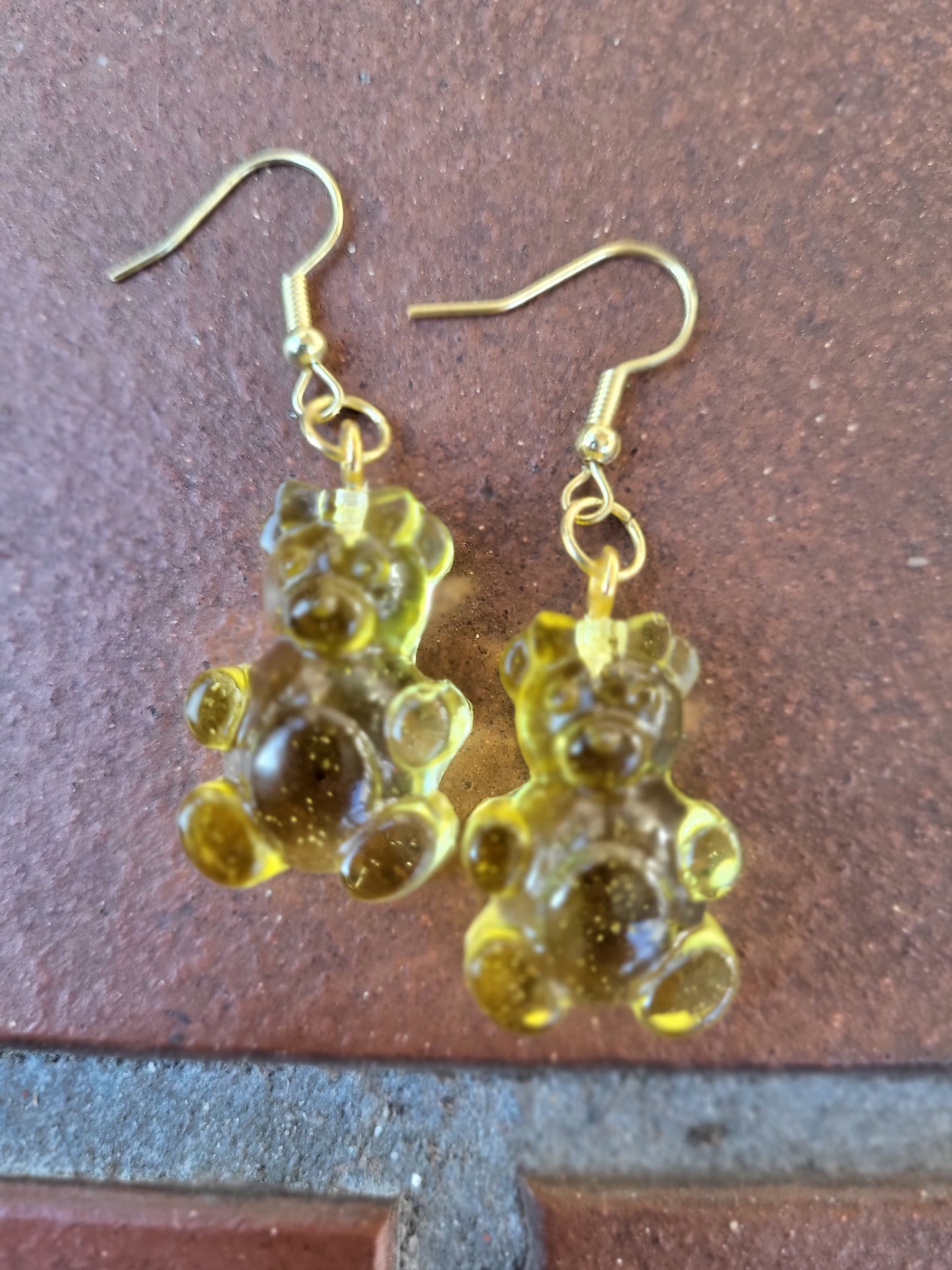 Yellow "Gummy Bear" Earrings