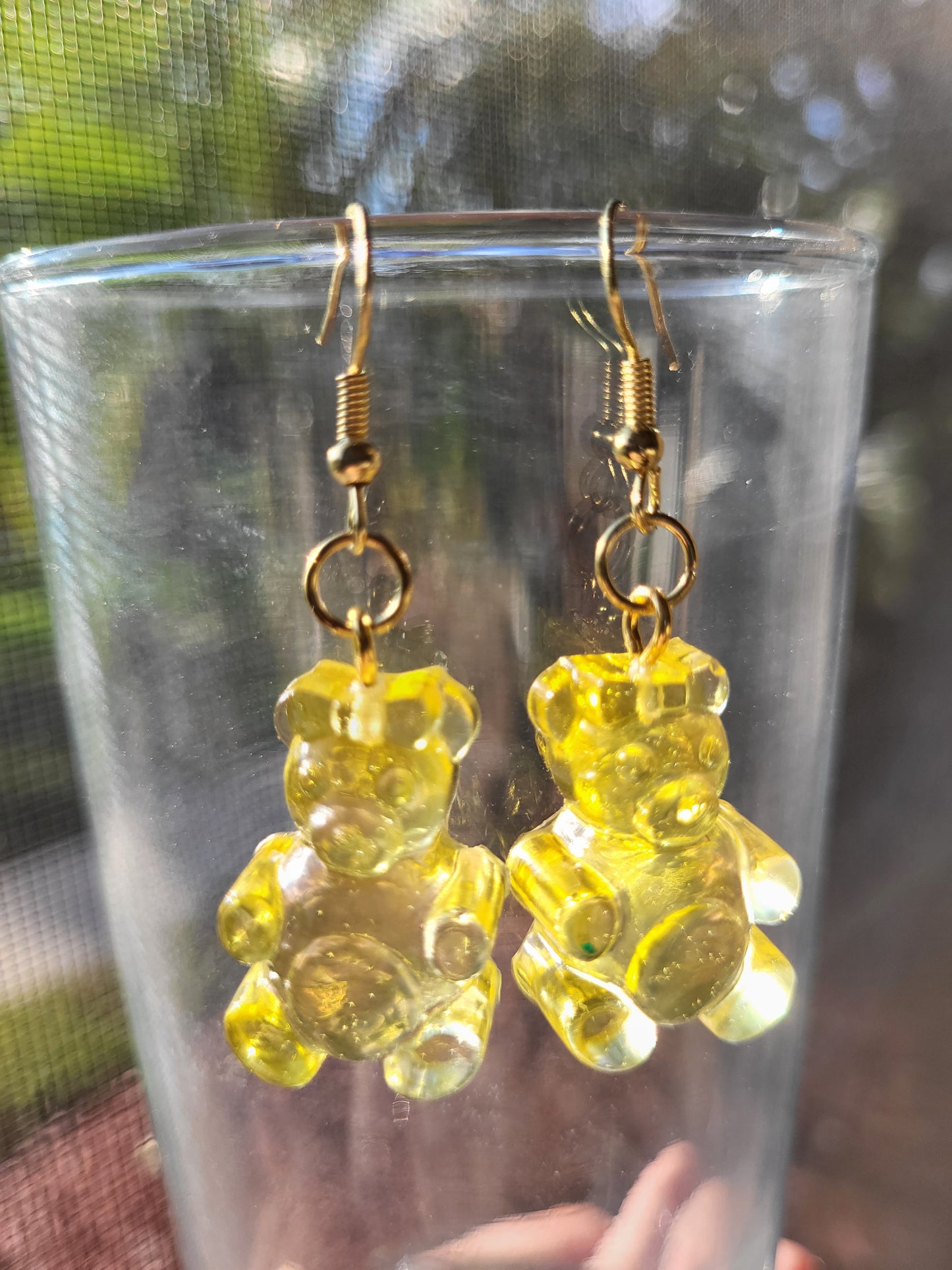 Yellow "Gummy Bear" Earrings