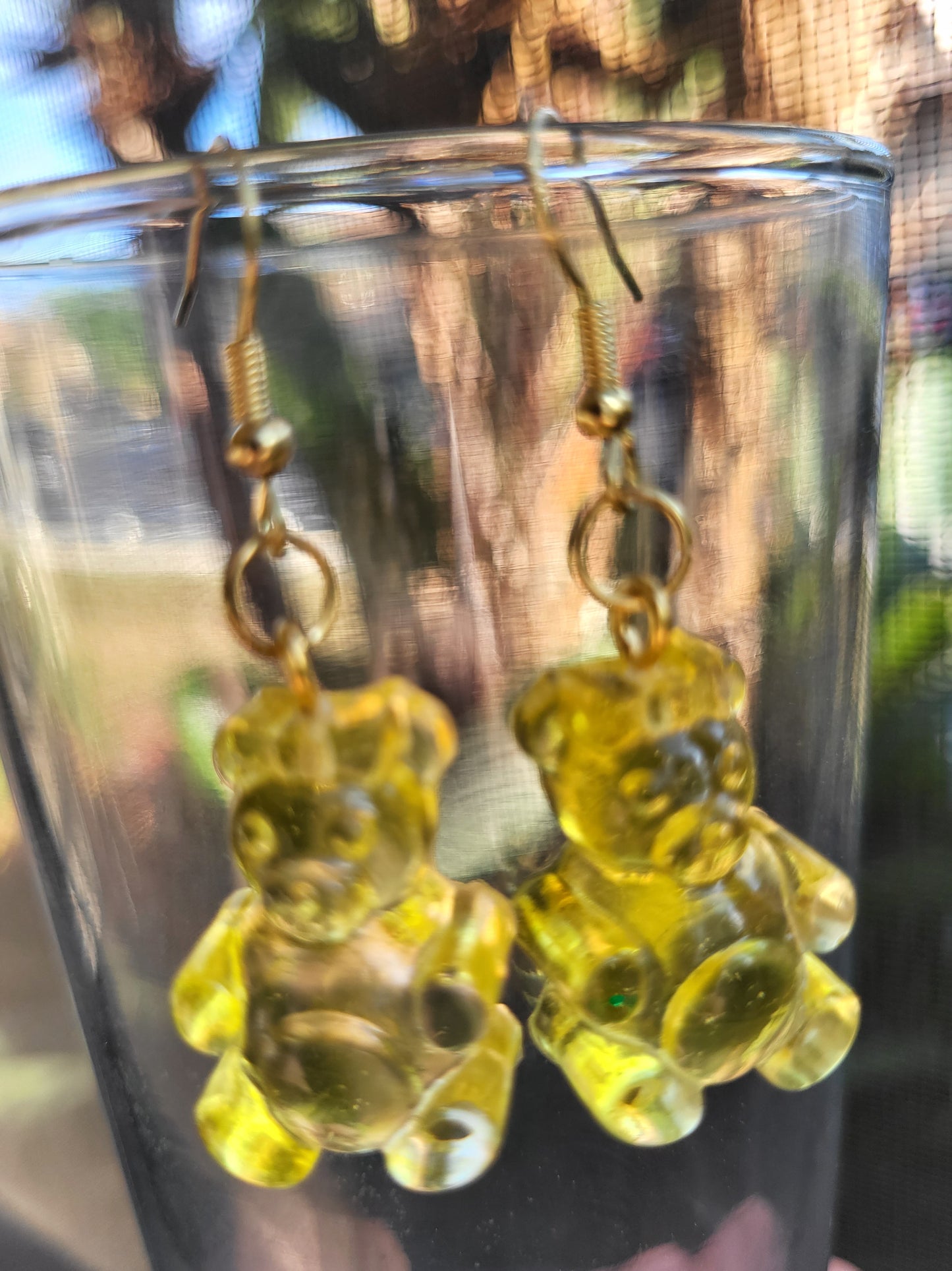 Yellow "Gummy Bear" Earrings