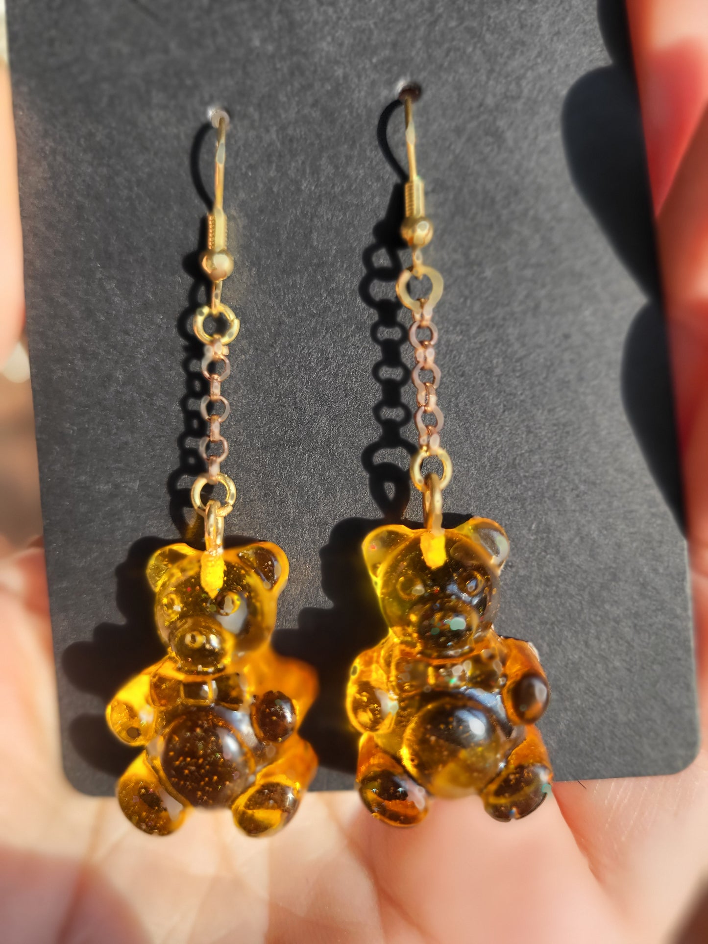 Yellow Orange "Gummy Bear" Hook Earrings