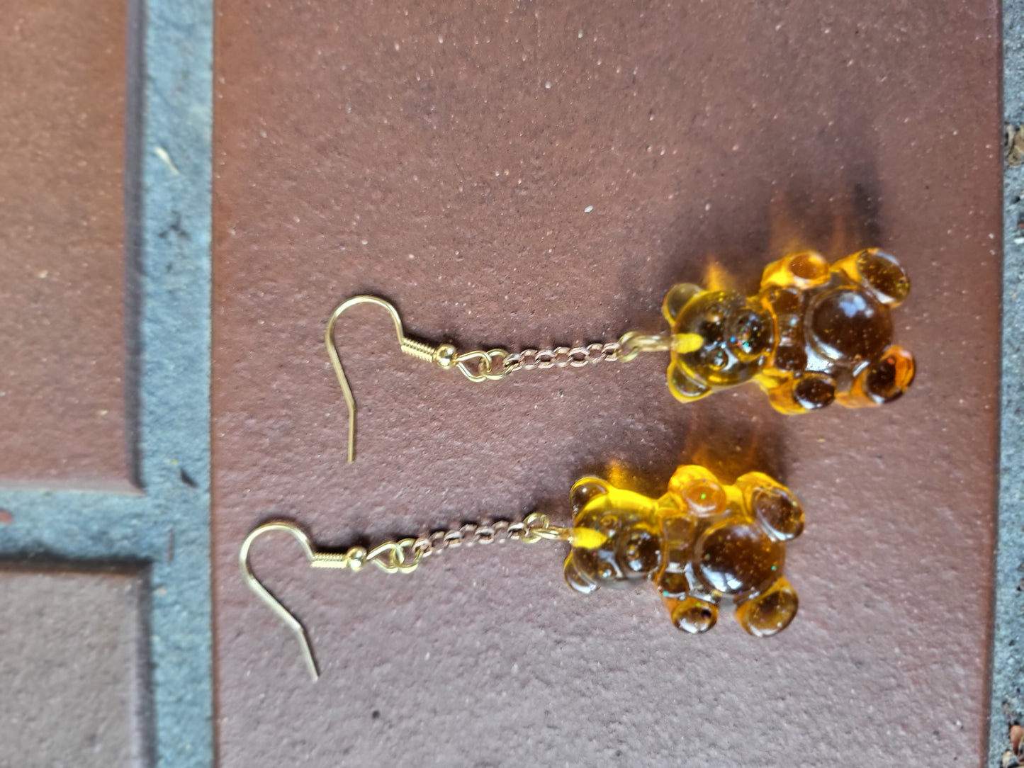 Yellow Orange "Gummy Bear" Hook Earrings