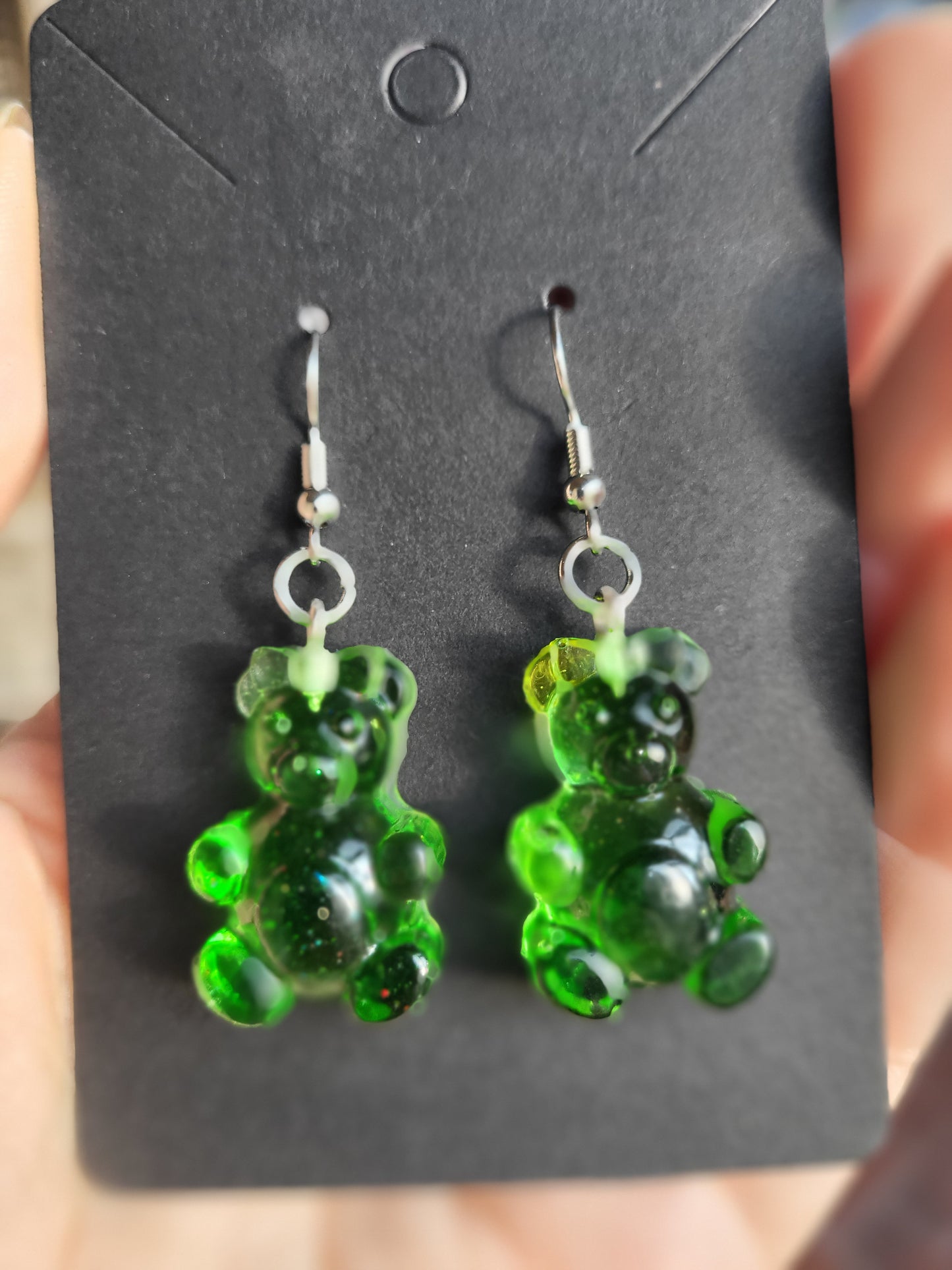 Green "Gummy Bear" Earrings