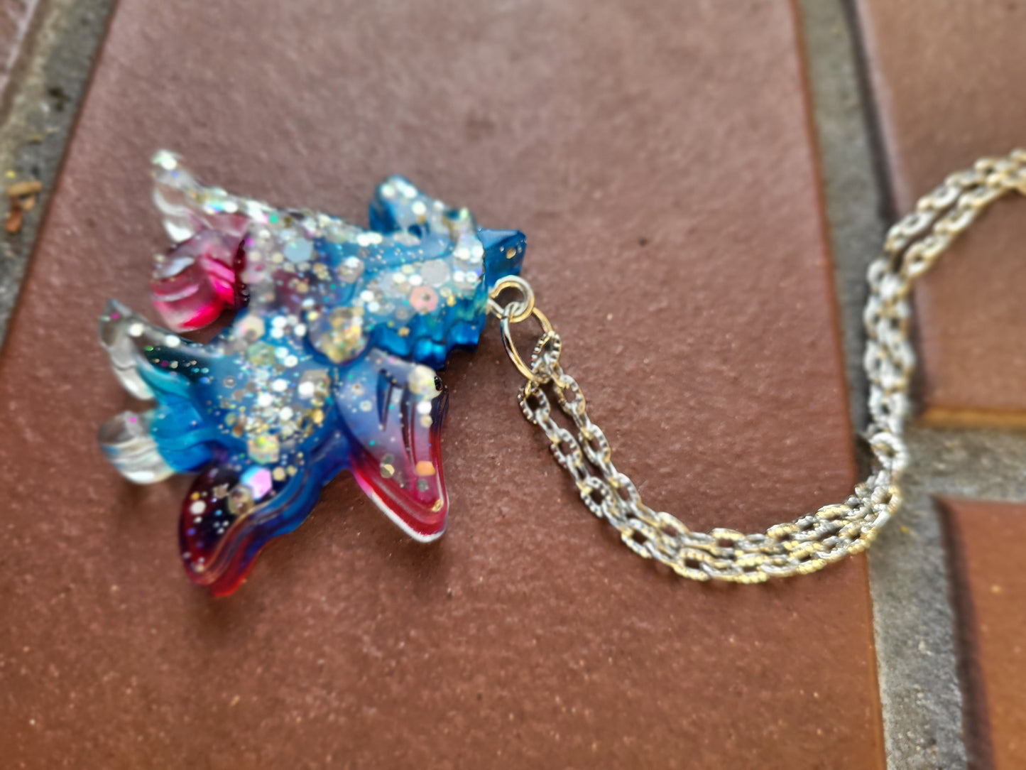 Pink And Blue Unicorn Pendant