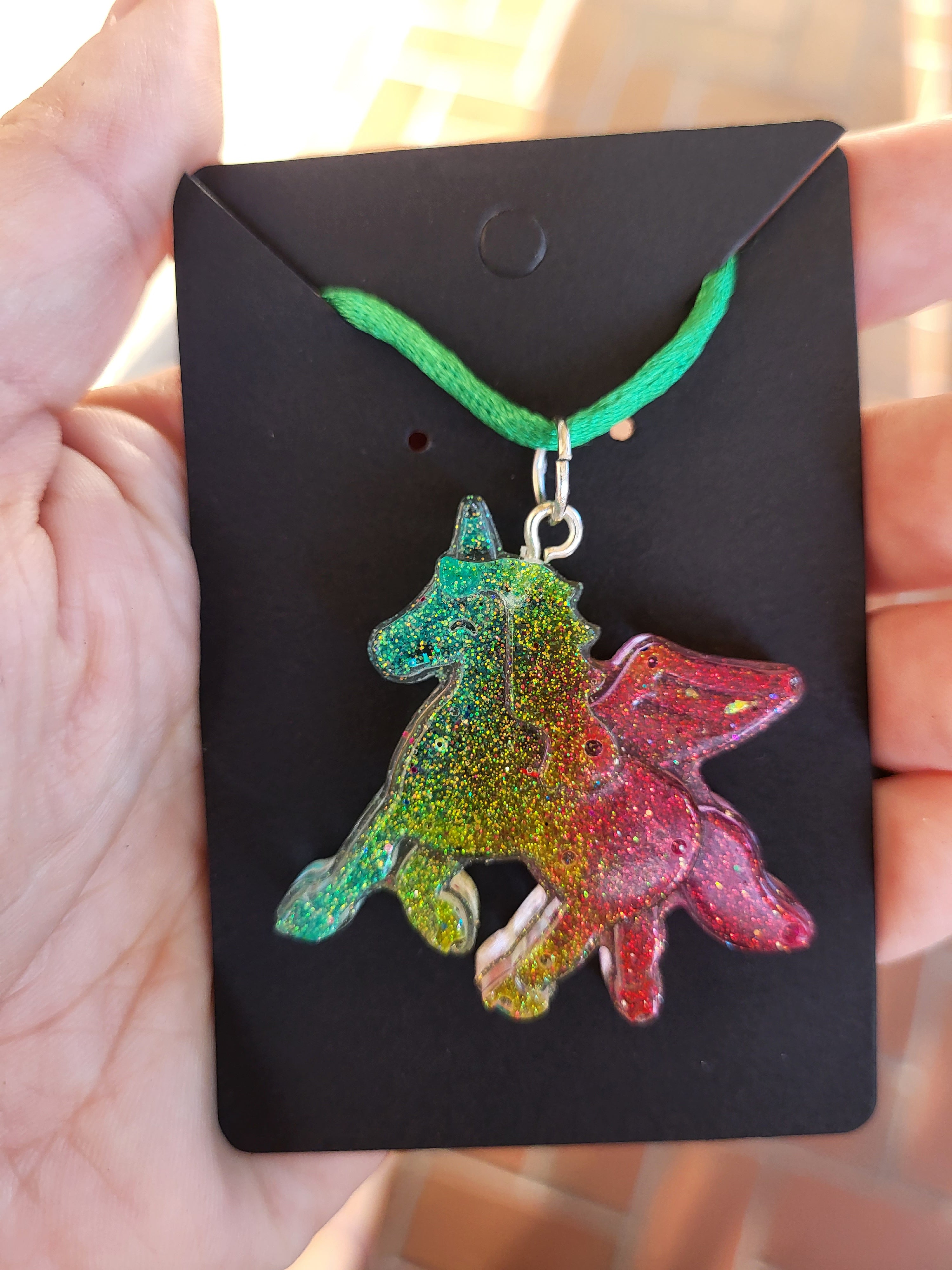 Unicorn hot sale rainbow necklace