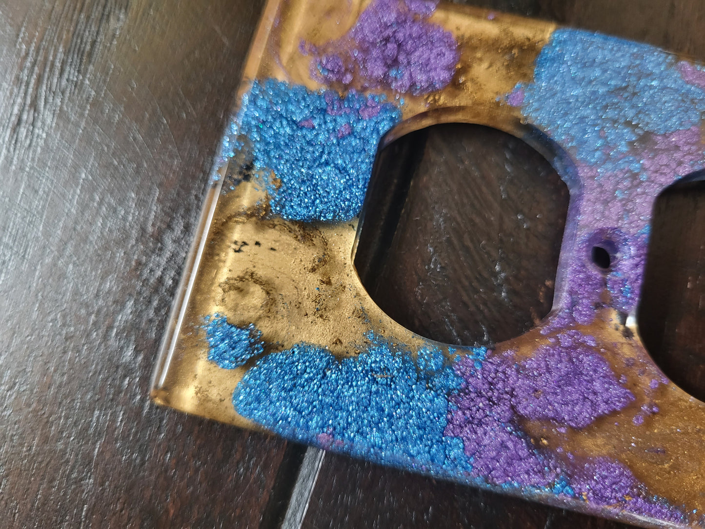 Blue Purple and Gold Outlet/Light Switch Cover